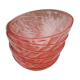 lot of rosaline pink glass bowls