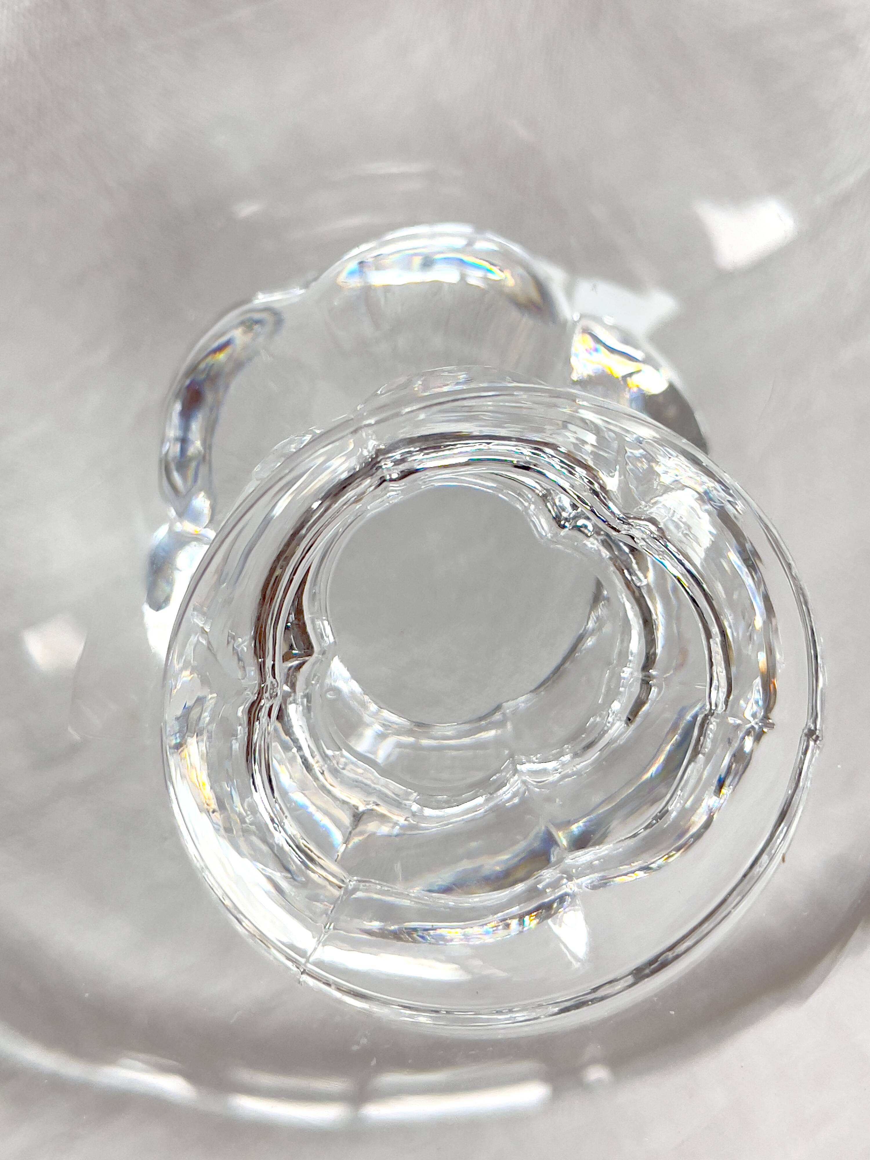 large fruit bowl on a pedestal in Sèvres crystal from the 1950s