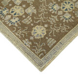 1960s handmade contemporary oriental beige rug 151 cm x 251 cm