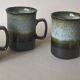 Quatre tasses en grès écossais Dunoon