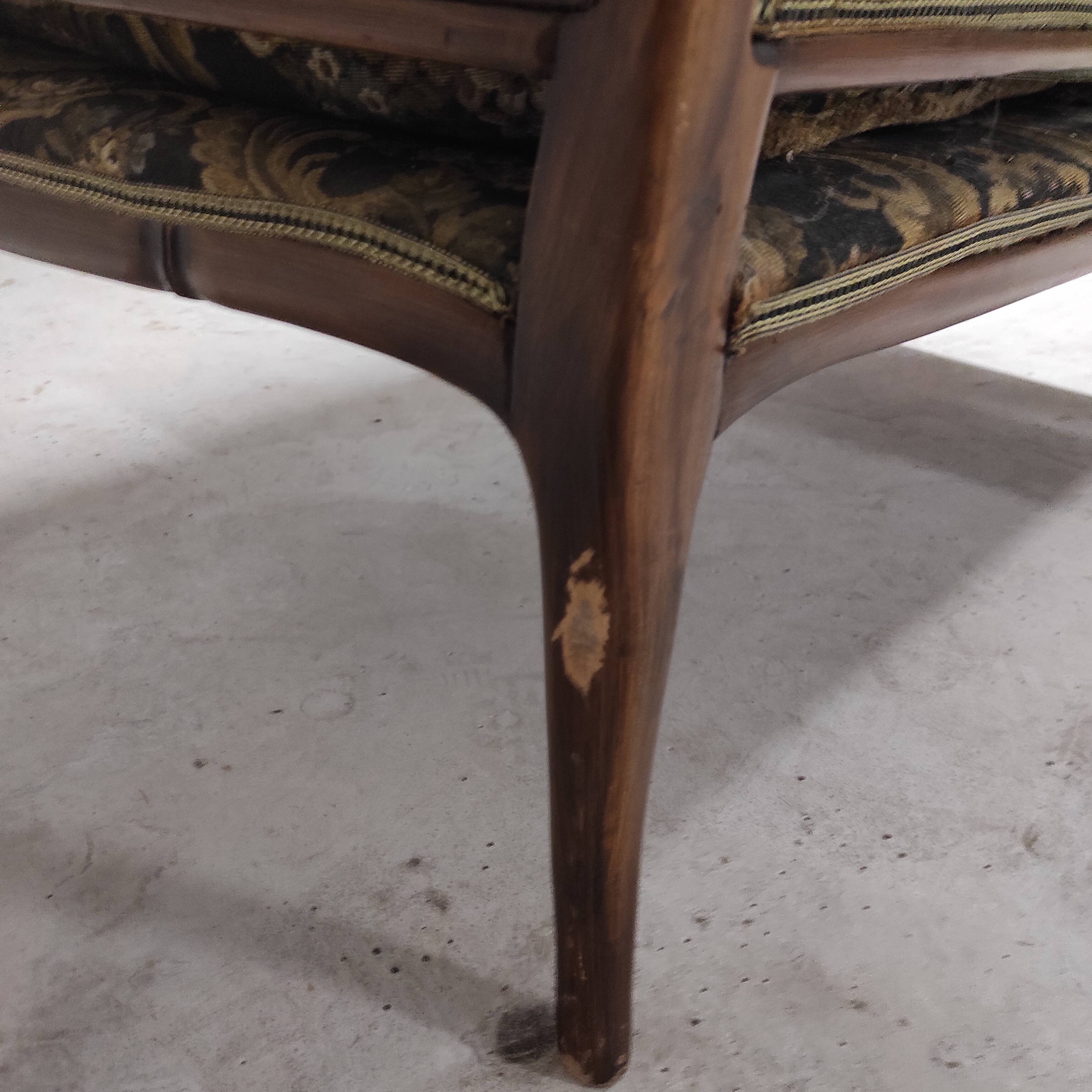 Wooden armchair and cannage