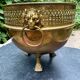 Brass lion jardinière Art Nouveau