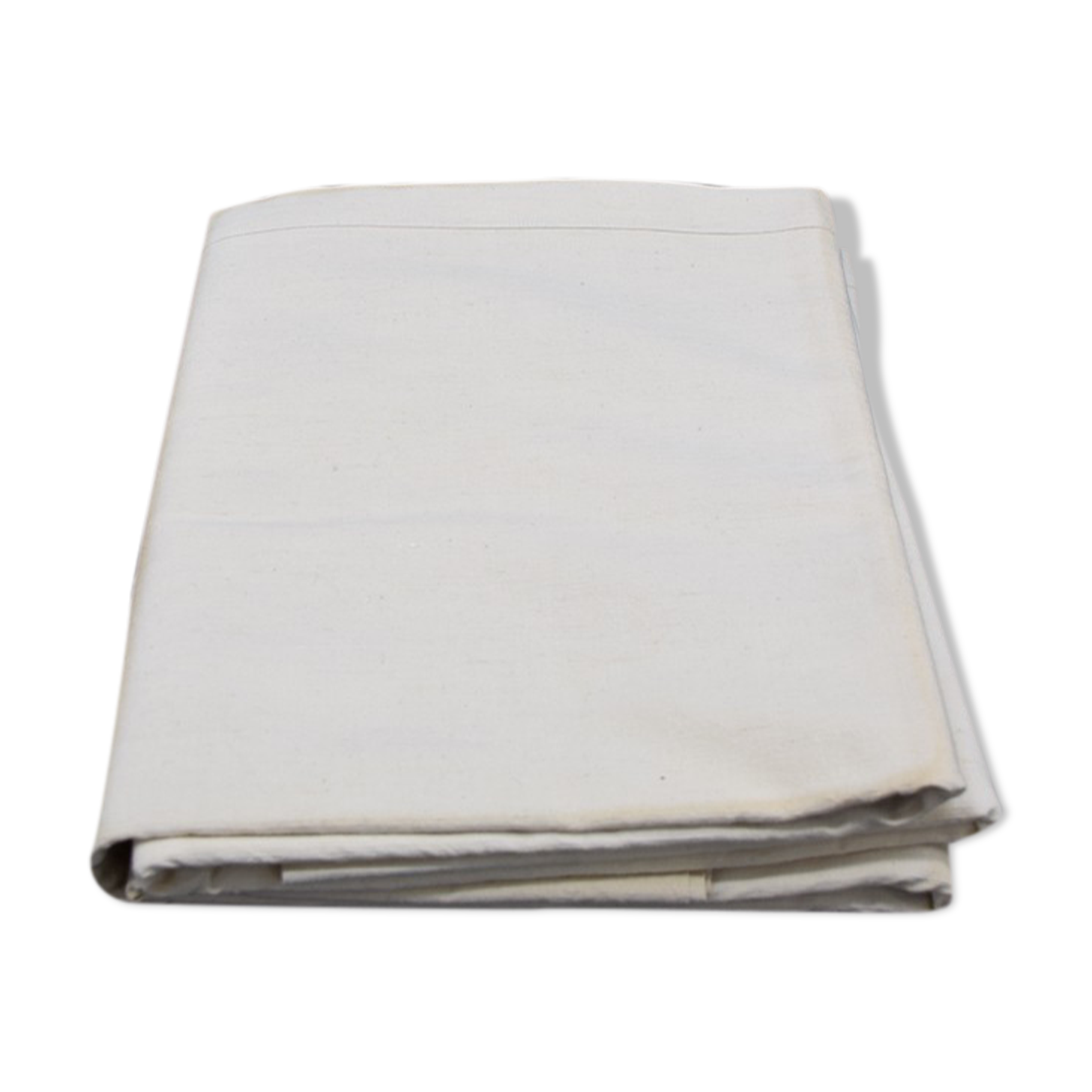 Drap ancien métis et lin XIXe