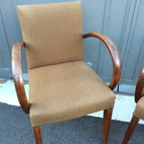 Pair of bridge mid-century armchairs, 1950s