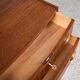 Midcentury Danish chest of 6 drawers in teak 1960s - bowed front