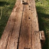 Raw oak carpenter's workbench
