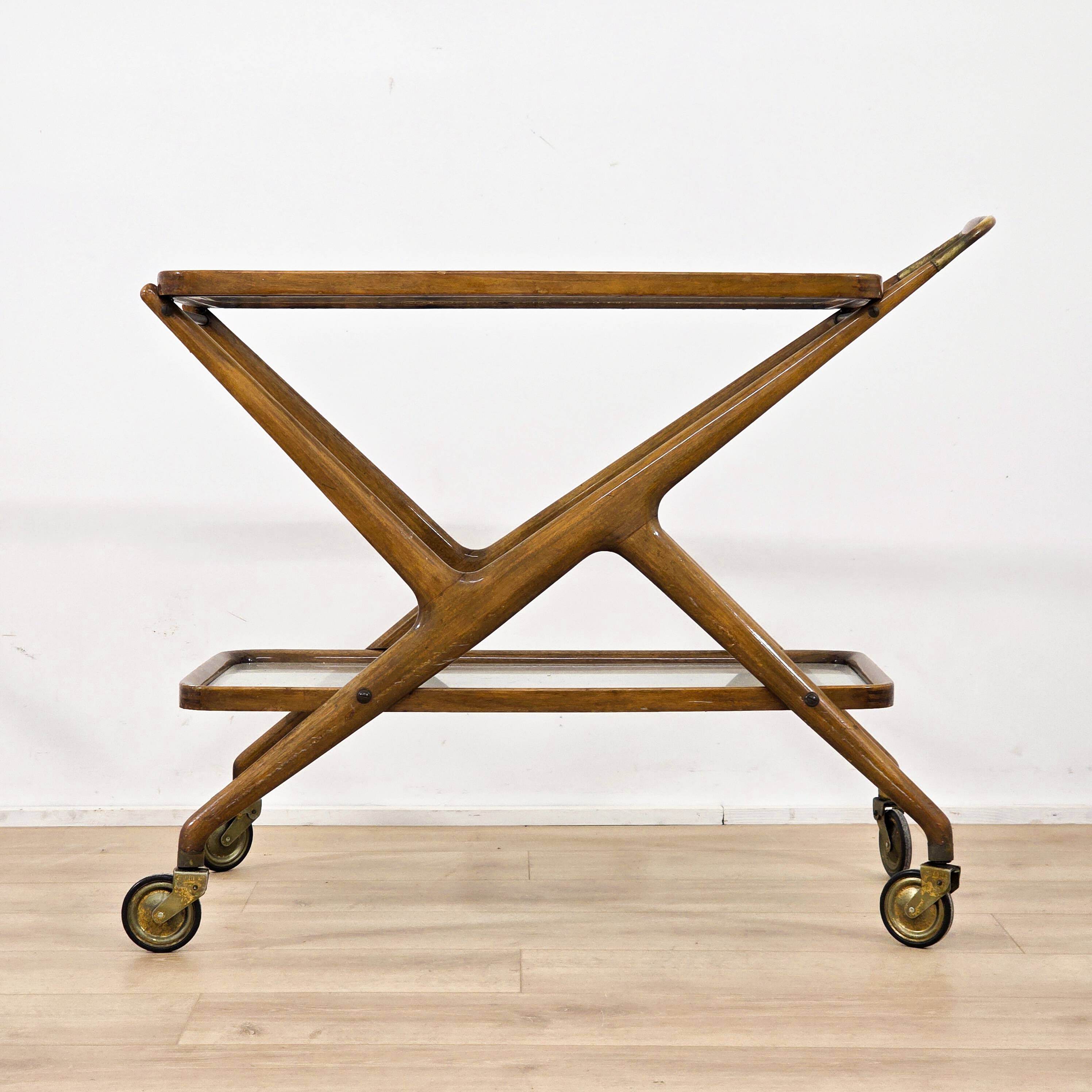 Design rolling dessert trolley Cesare Lacca – Made in Italy, 1950s