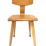 Chaise d'école en bois, Hollant 1960