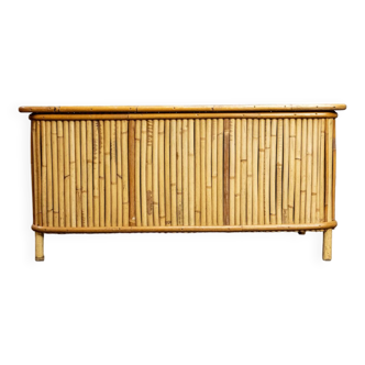 Bamboo and wood chest