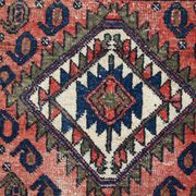 Tapis ancien fait main Kurdish Bagface en laine rouge pâle (55cm x 59cm)