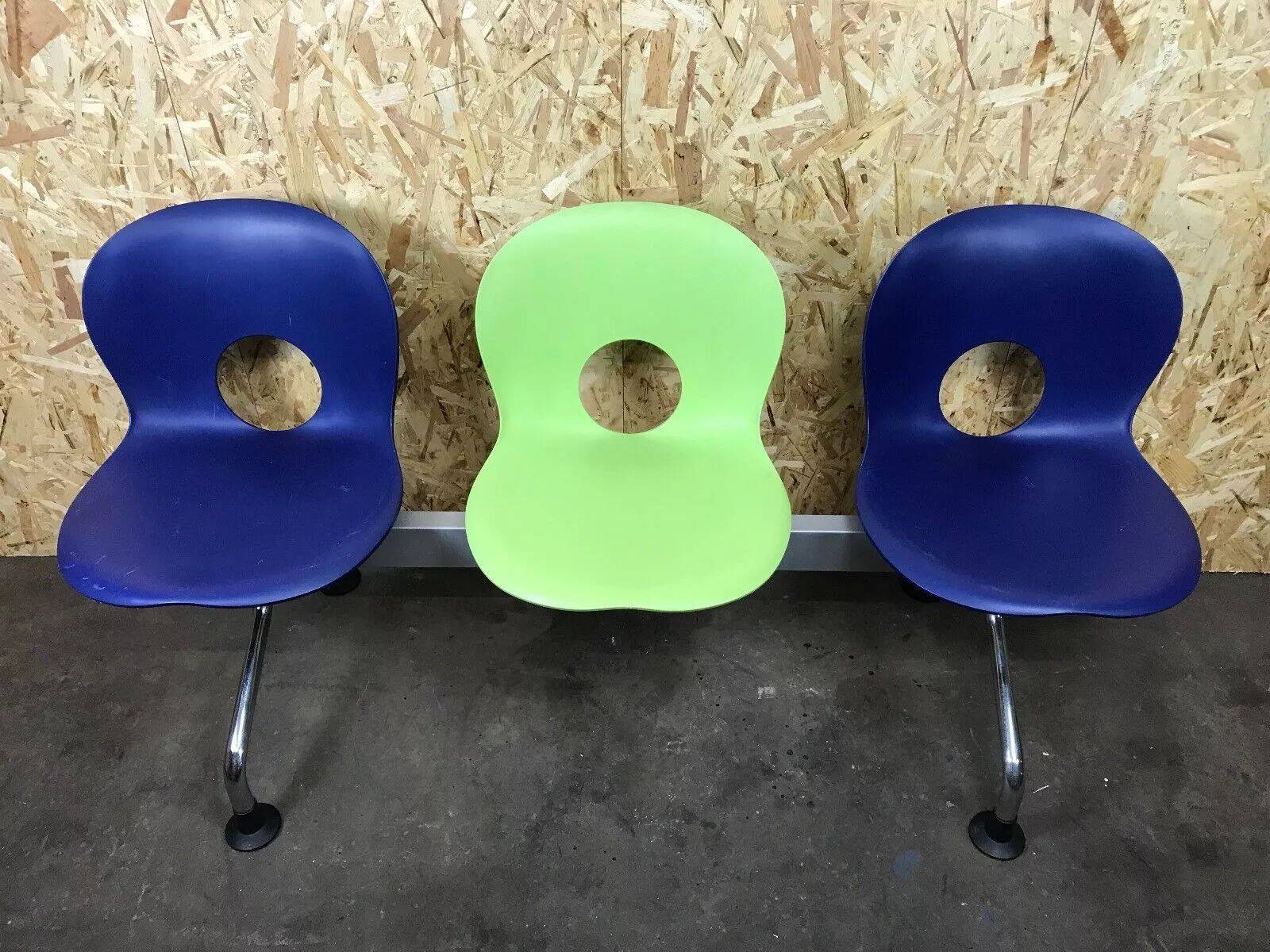 Paul Barbieri Oliva Rexite 3-Seater Bench, Chrome, Italy