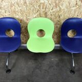 Paul Barbieri Oliva Rexite 3-Seater Bench, Chrome, Italy