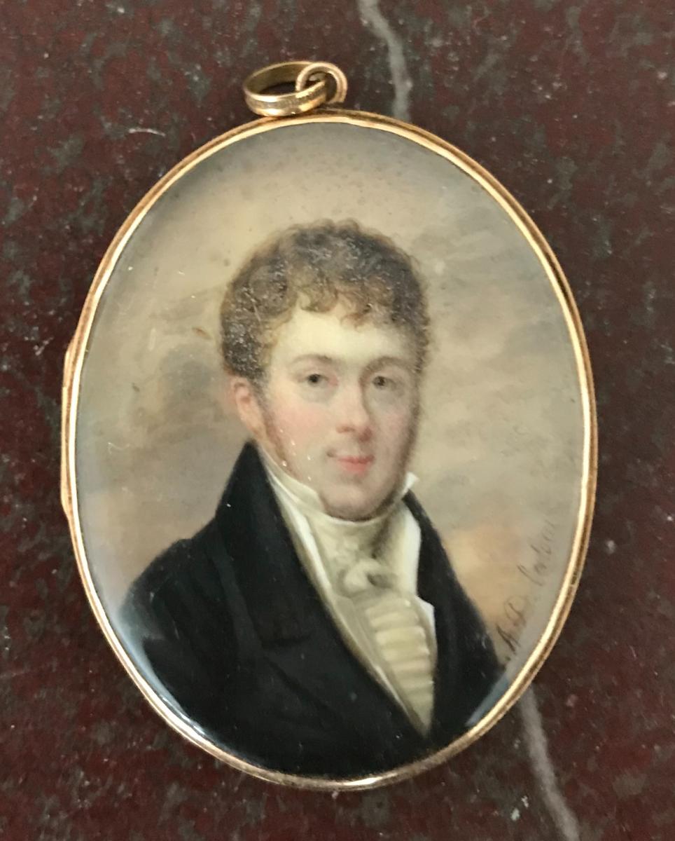 Miniature signed A. Delatour