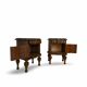 art deco walnut serpentine nightstands, 1920s