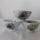 3 small BOWLS decoration multicolored flowers Limoges porcelain