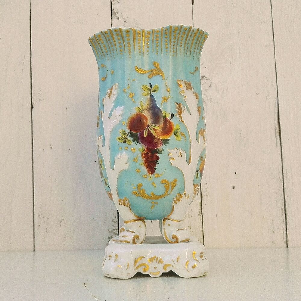 Porcelain vase of Paris gilding and fruit Napoleon III