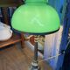 Lampe verte en opaline