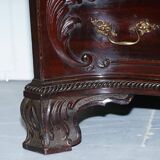 George III Library Thomas Chippendale in Hardwood on Serpentine Chest of Drawers