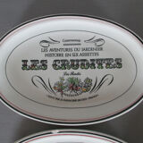 6 plates Gien raw vegetables the adventures of the gardener the collector