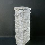 Frosted effect glass vase from the 70s