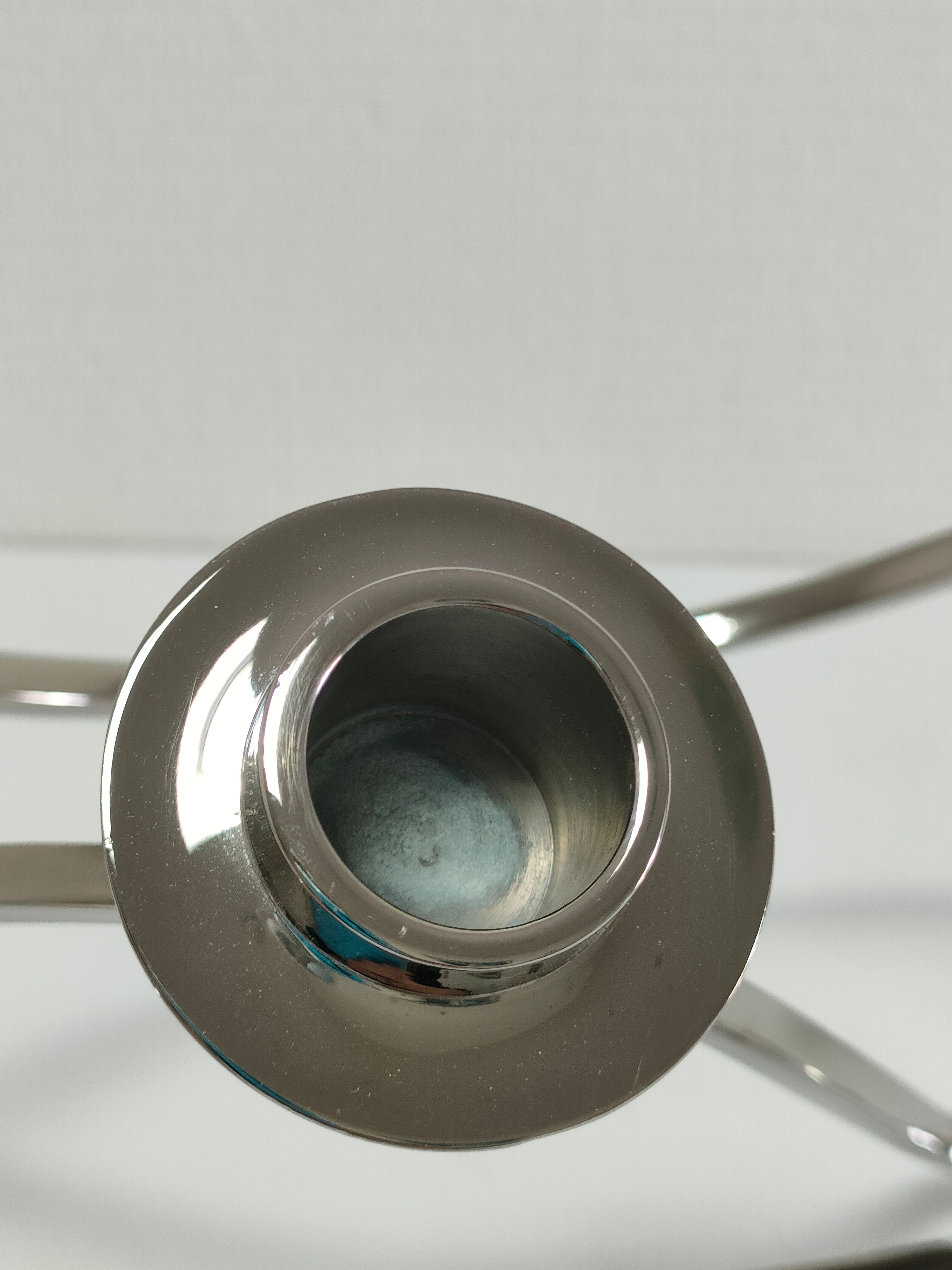 Candle holder brass chrome contemporary design