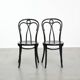 Set of 2 black vintage bistro chairs with an elegant design