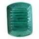 Green Barbotine dish with asparagus patterns