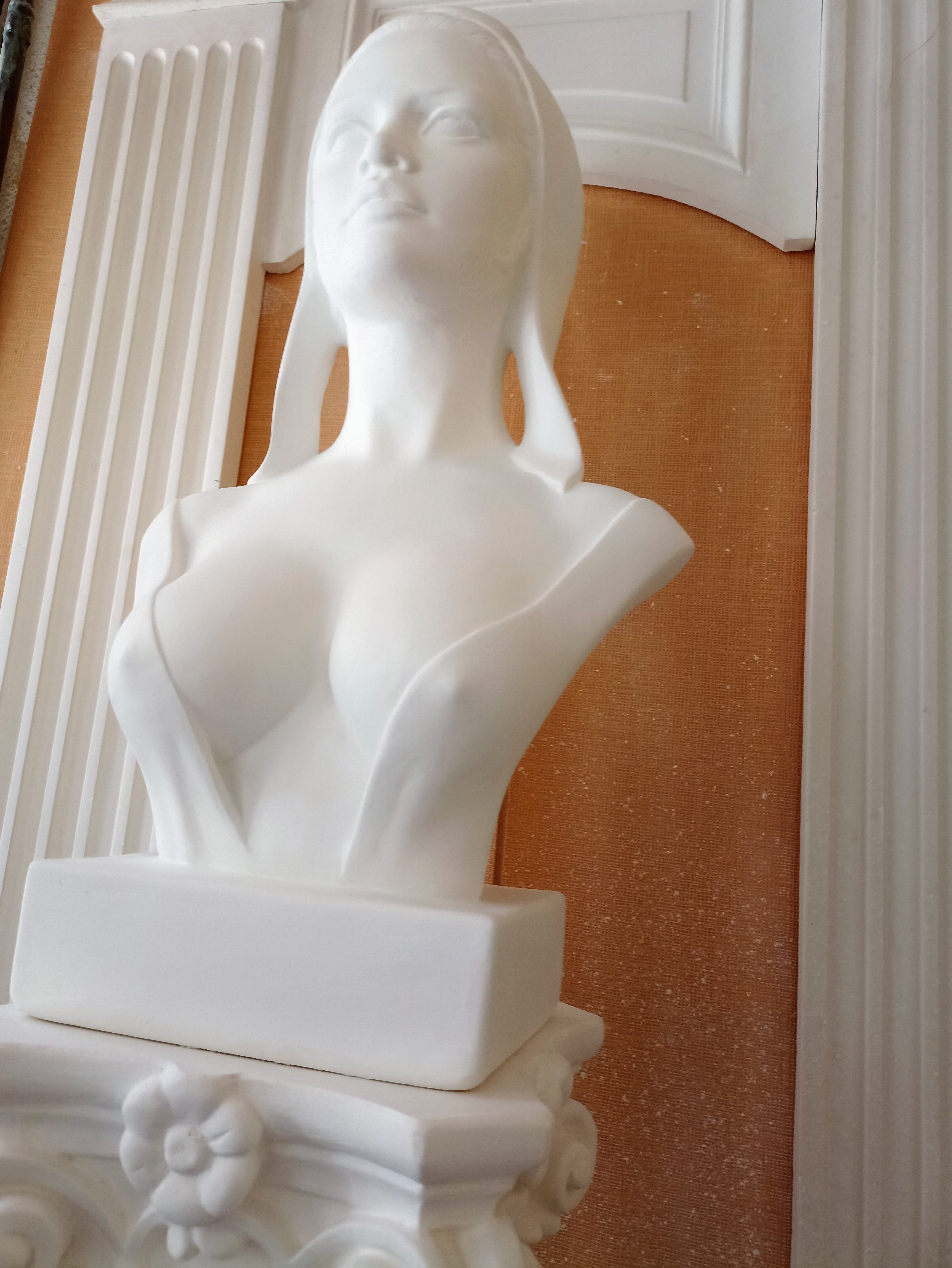 Bust Marianne H:64cm B. Bardot in plaster