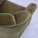 1960s, Danish relax armchair, green furniture velour, original condition.