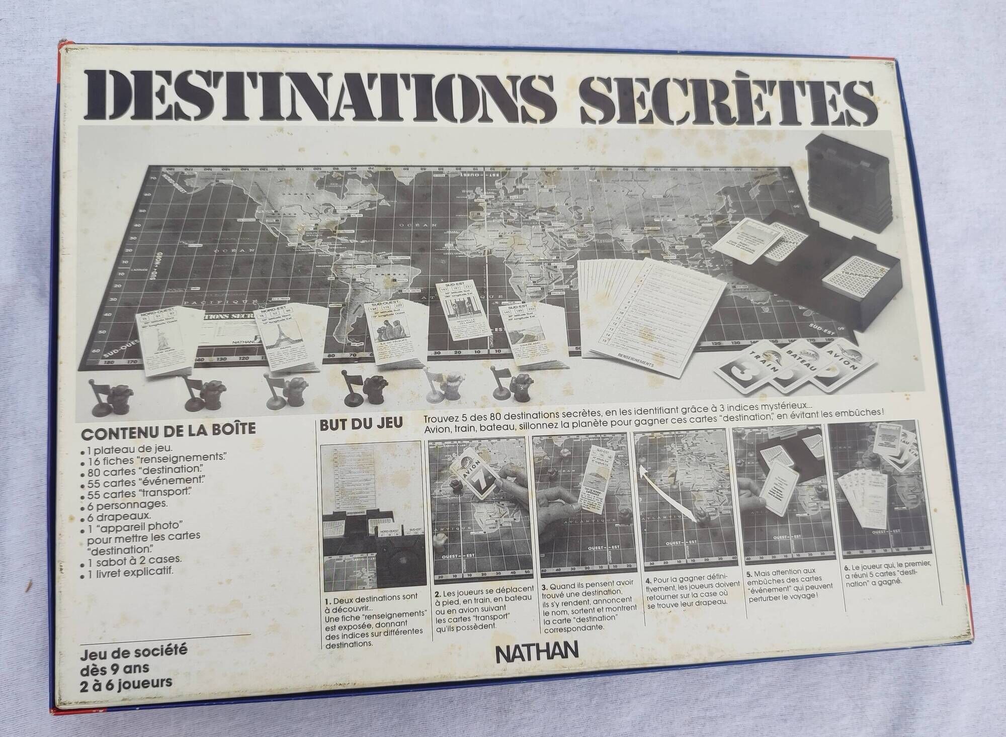 Vintage board game Secret Destinations Nathan Complete 1986