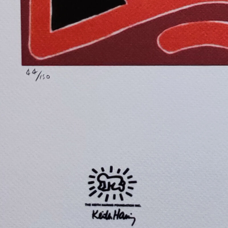 1990s Original Gorgeous Keith Haring Limited Edition Lithograph