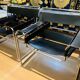Set of 2 Gavina chairs in the style of the Wassily Chair (Model B3) by Marcel Breuer.