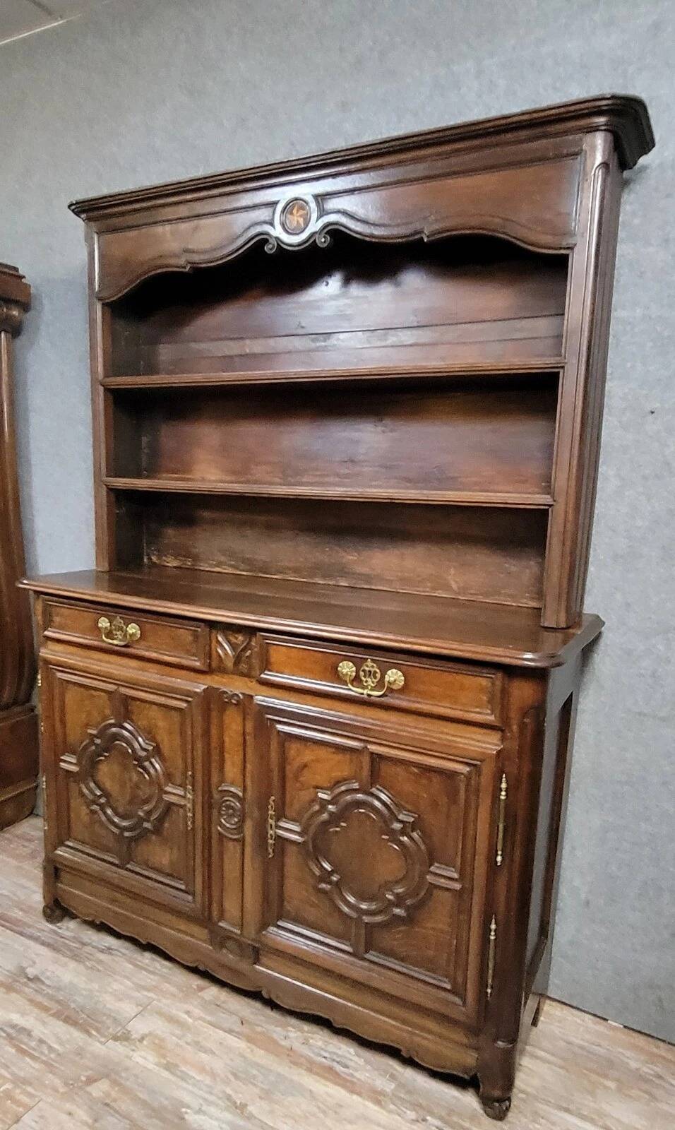 Louis XV period solid oak sideboard