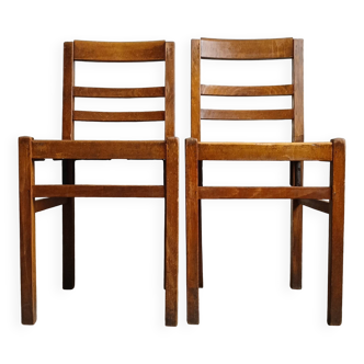 2 chaises bistrot reconstruction "Gabriel" 1945