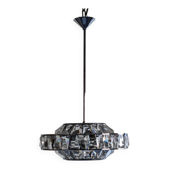 Crystal saucer chandelier by Kinkeldey, 1960s-70s