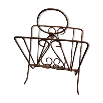 Wrought iron magazine holders