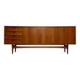 1960s Vintage Large Minimalistic Mid-Century Teak Sideboard