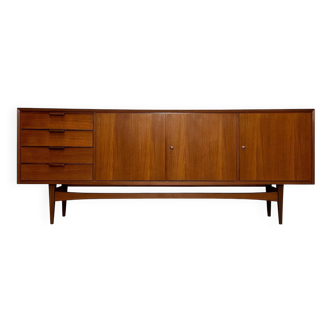1960s Vintage Large Minimalistic Mid-Century Teak Sideboard