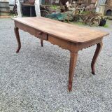 Table de ferme XVIIIème style Louis XV en merisier