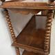 Napoleon III console table with three shelves in mahogany and veneer, 19th century