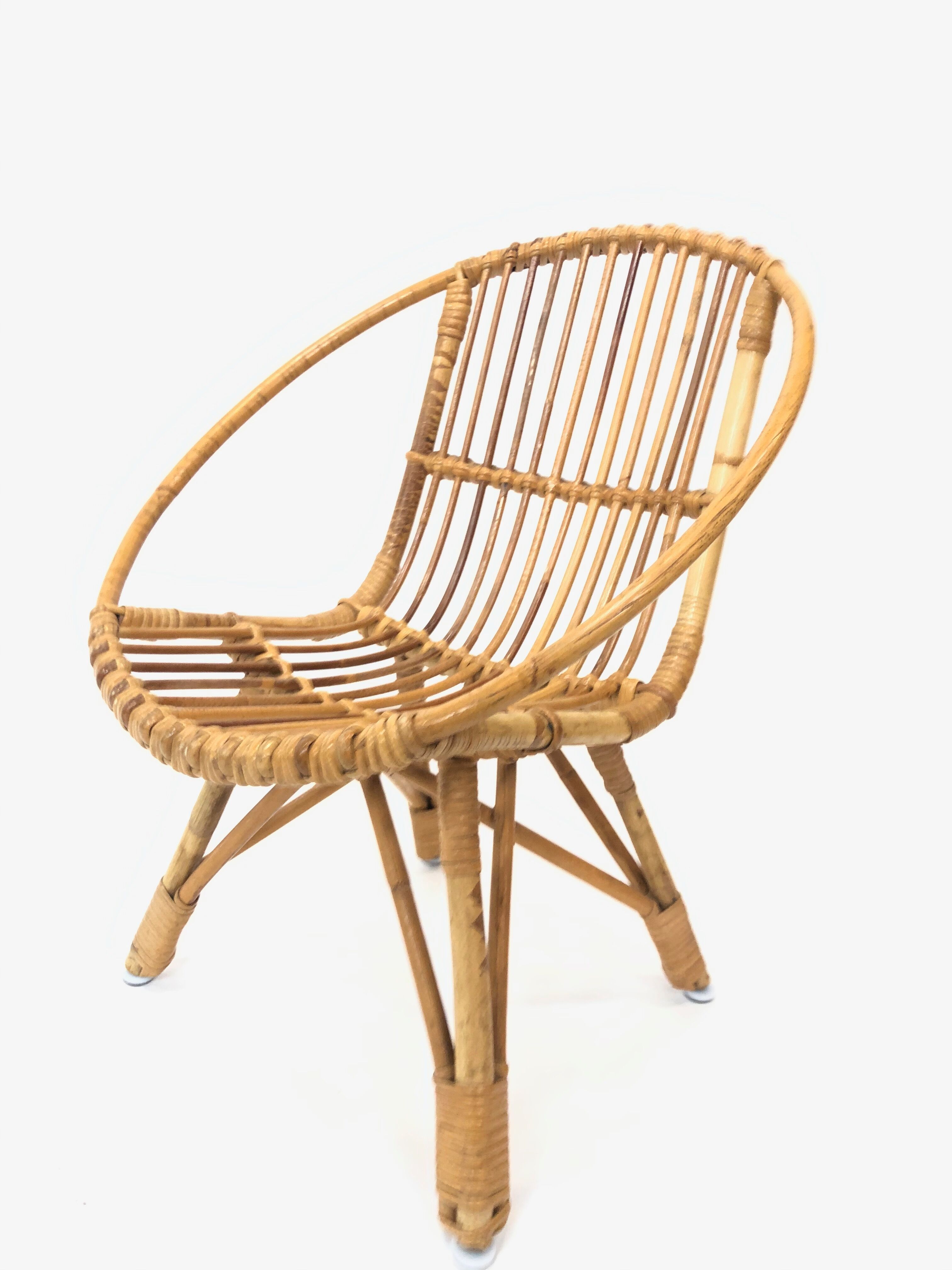 Rohe rattan vintage high chair by Rohe Noordwolde