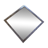 Art Deco mirror in chiseled wrought iron with beveled glass