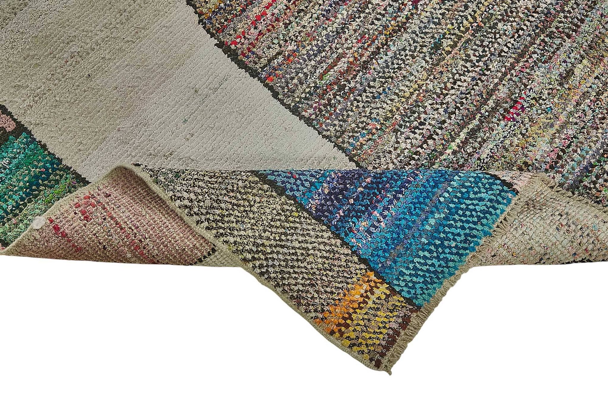 Handwoven Turkish Recycled Boho Rug 197 cm x 313 cm