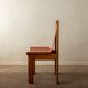 Wood Leather Dining Chairs Luigi Gorgoni Roche Bobois, 1970s, Set of 7