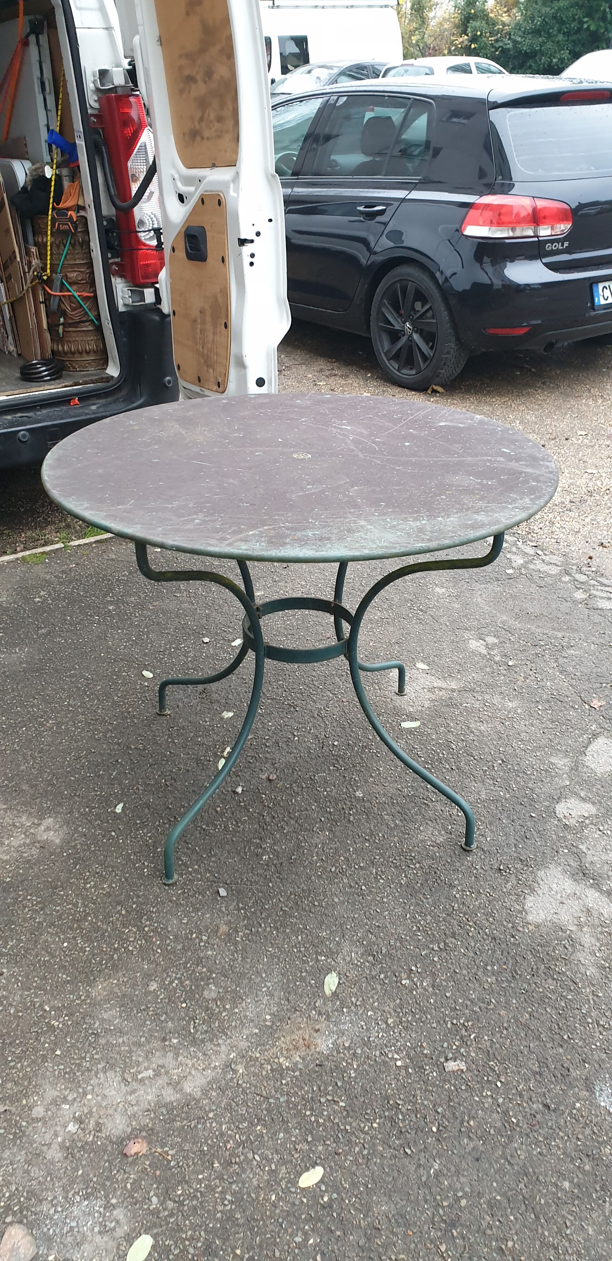 Garden furniture worked iron