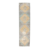 Tapis de couloir géométrique turc noué à la main, années 1960