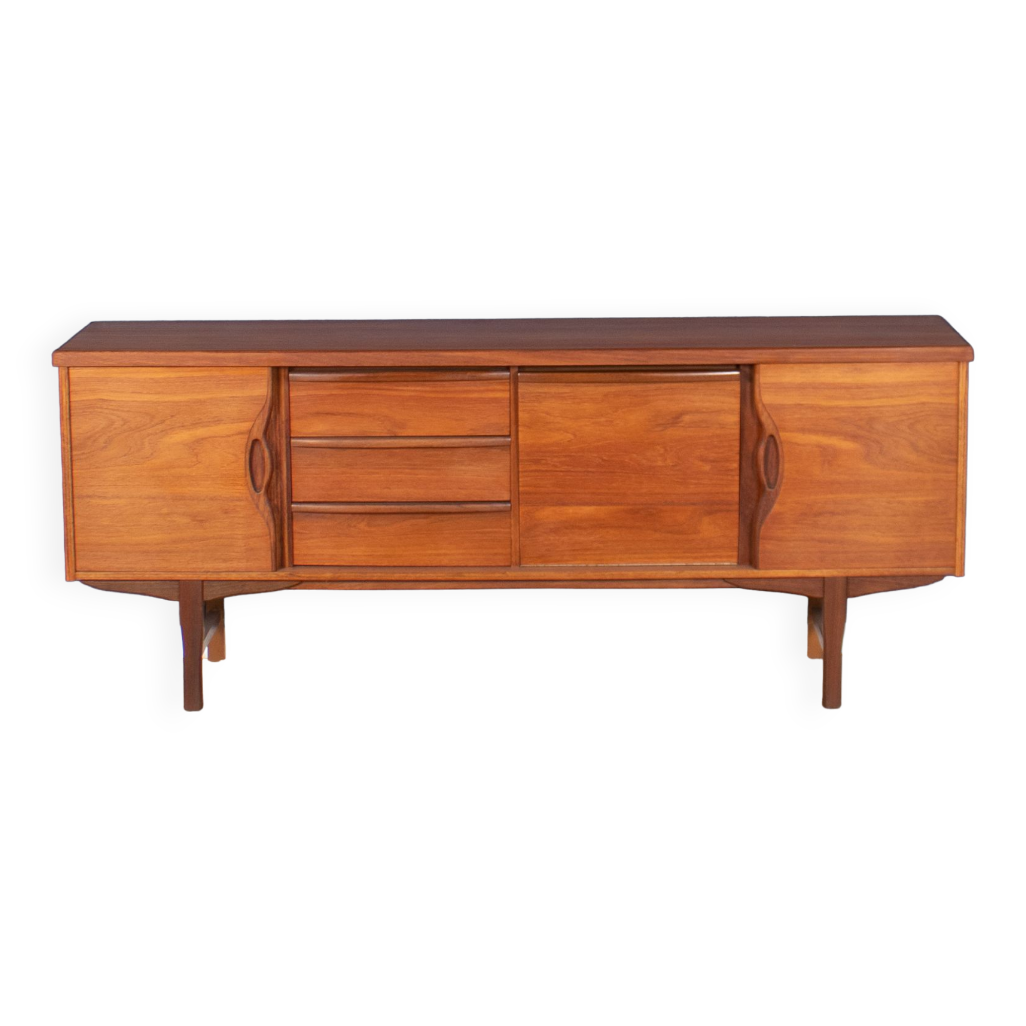 Retro teak 1960s long mid century sideboard by jentique