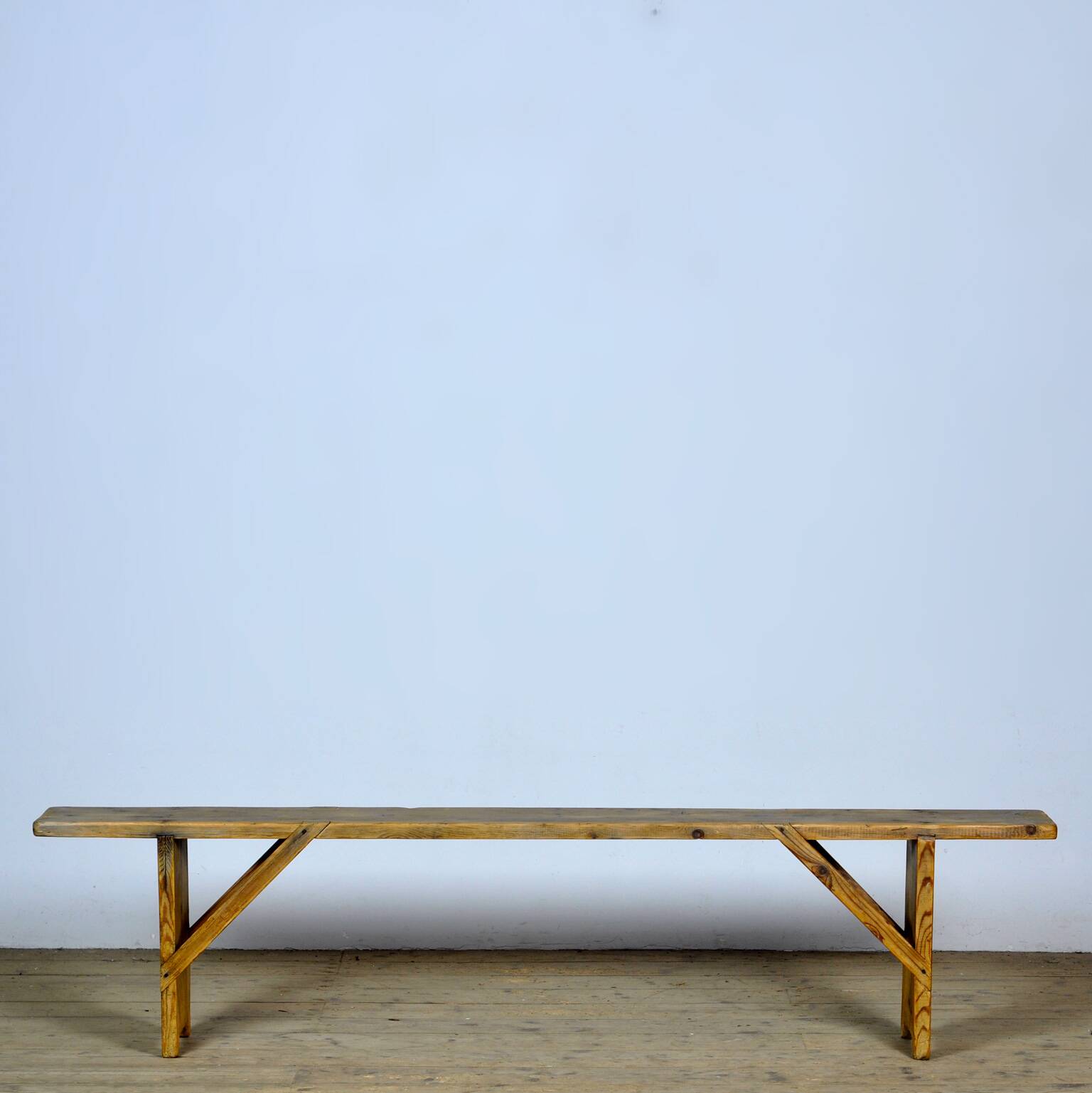 Rustic pine bench, circa 1960