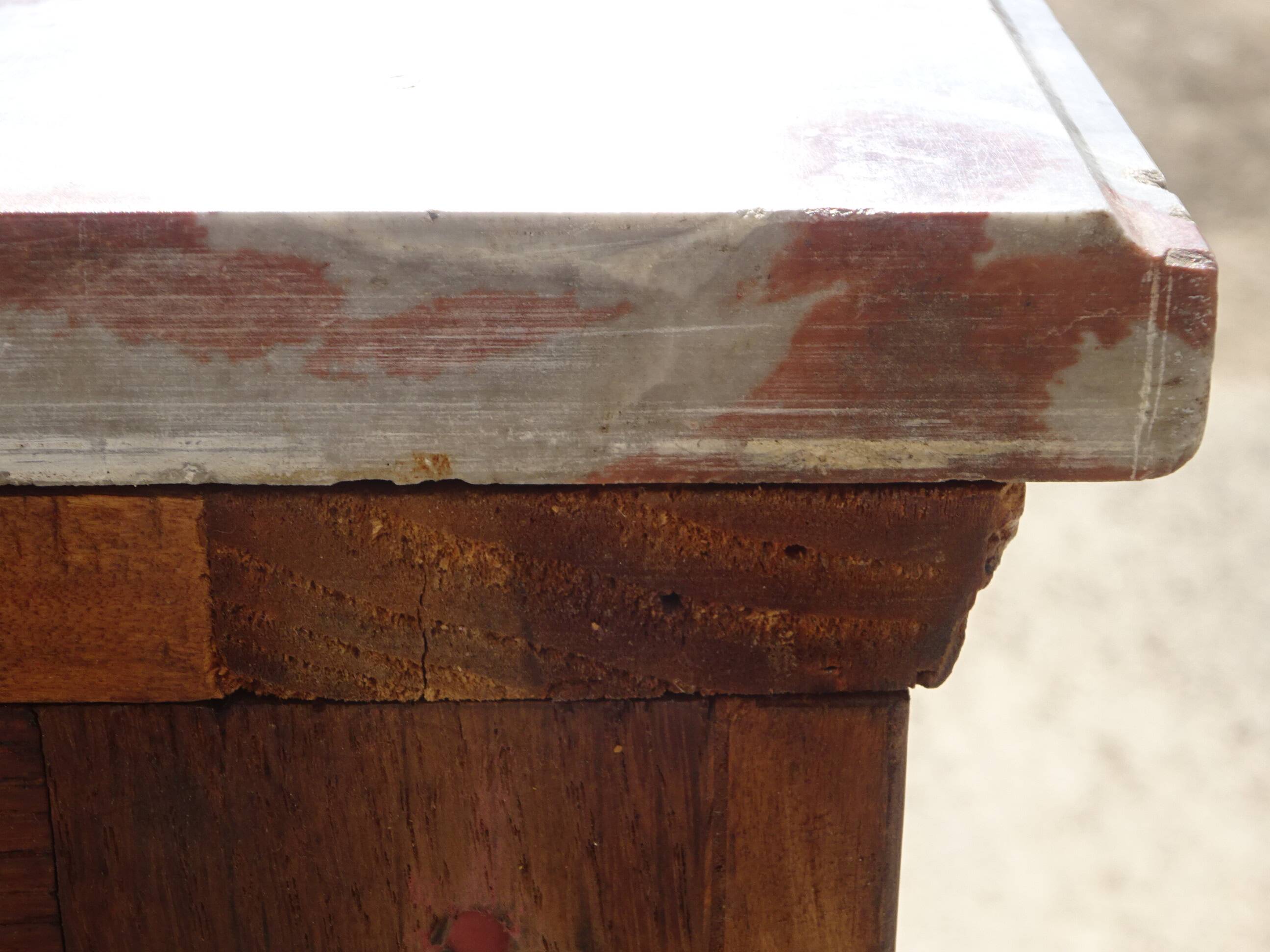 Art Deco buffet in walnut and marble