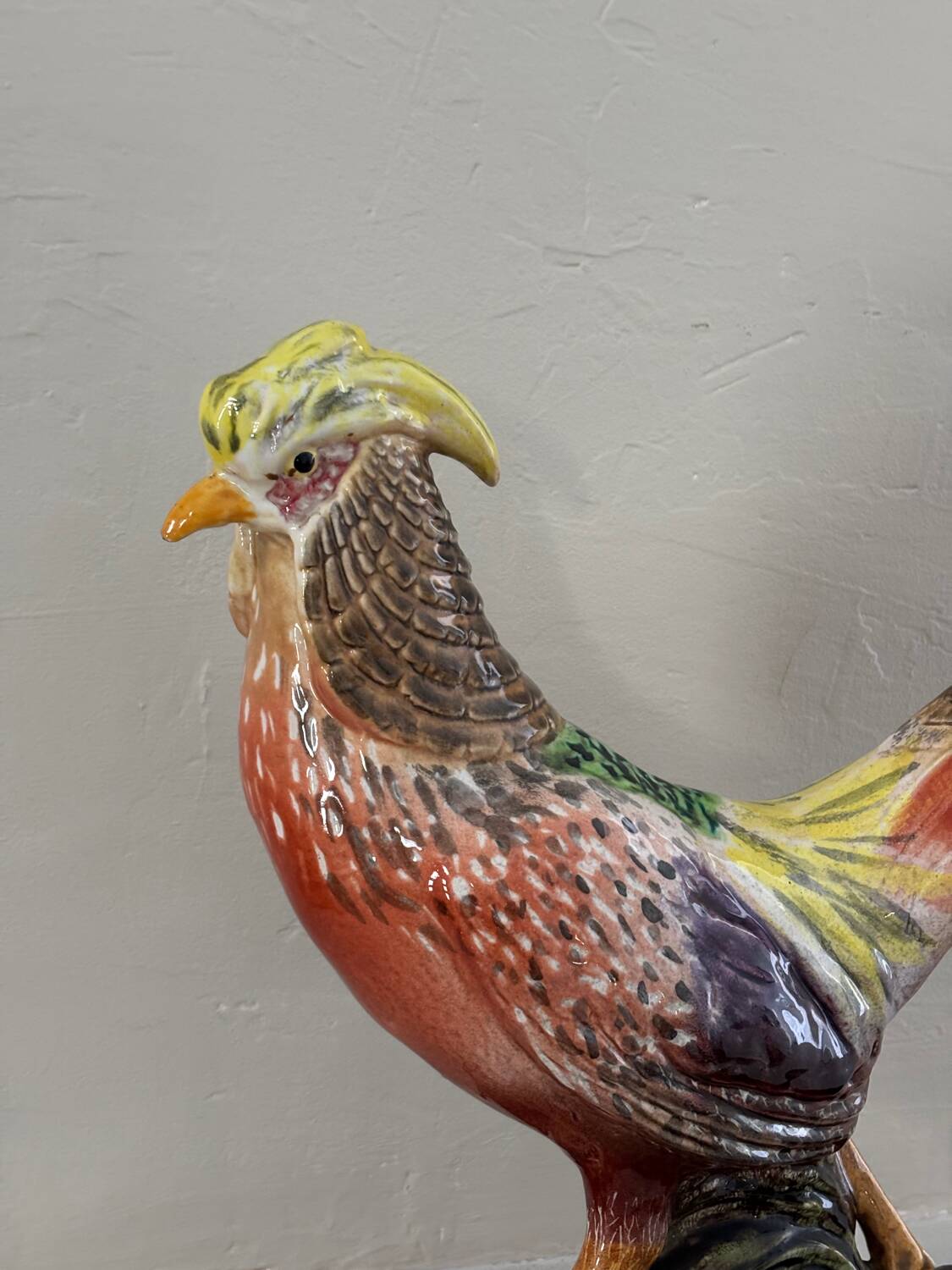 Art Deco ceramic pheasant by Lucien Alliot